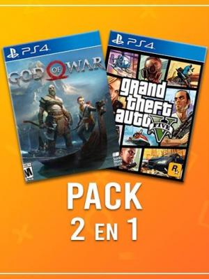 2 JUEGOS EN 1 GOD OF WAR MAS GRAND THEFT AUTO V PS4